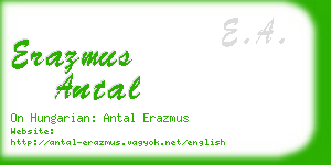 erazmus antal business card